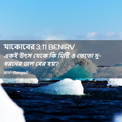 Picture 02 - যাকোবের 3:11 BENIRV - একই উৎস থেকে কি - Bible Verse Picture