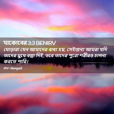 Picture 02 - যাকোবের 3:3 BENIRV - ঘোড়ারা যেন - Bible Verse Picture