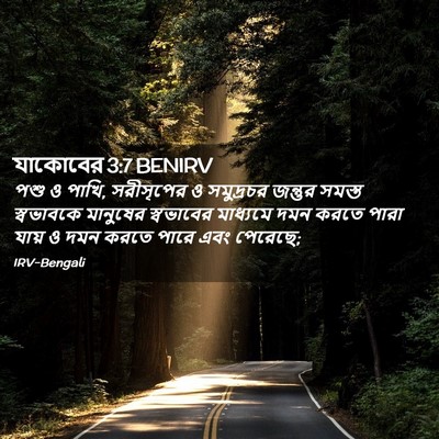 Picture 02 - যাকোবের 3:7 BENIRV - পশু ও পাখি, - Bible Verse Picture