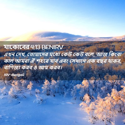 Picture 02 - যাকোবের 4:13 BENIRV - এখন দেখ, তোমাদের - Bible Verse Picture