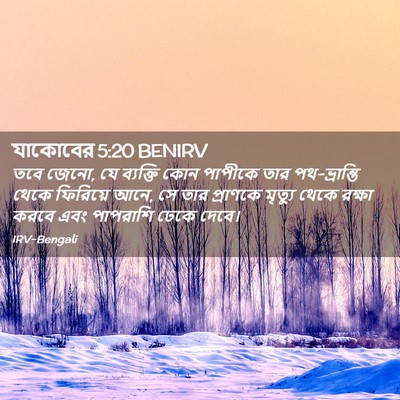Picture 02 - যাকোবের 5:20 BENIRV - তবে জেনো, যে - Bible Verse Picture