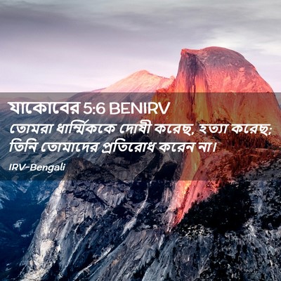 Picture 02 - যাকোবের 5:6 BENIRV - তোমরা ধার্ম্মিককে - Bible Verse Picture