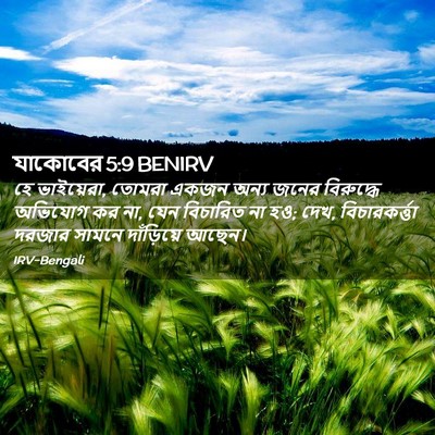 Picture 02 - যাকোবের 5:9 BENIRV - হে ভাইয়েরা, তোমরা - Bible Verse Picture