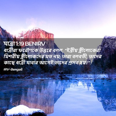 Picture 02 - যাত্ৰা 1:19 BENIRV - ধাত্রীরা ফরৌণকে - Bible Verse Picture