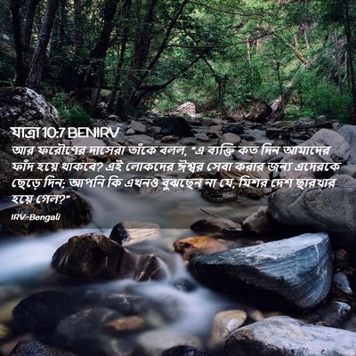Picture 02 - যাত্ৰা 10:7 BENIRV - আর ফরৌণের দাসেরা - Bible Verse Picture
