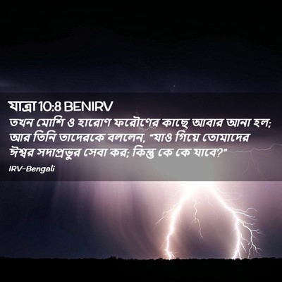 Picture 02 - যাত্ৰা 10:8 BENIRV - তখন মোশি ও হারোণ - Bible Verse Picture
