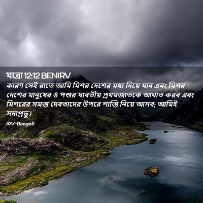 Picture 02 - যাত্ৰা 12:12 BENIRV - কারণ সেই রাতে আমি - Bible Verse Picture