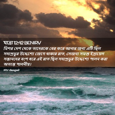 Picture 02 - যাত্ৰা 12:42 BENIRV - মিশর দেশ থেকে - Bible Verse Picture