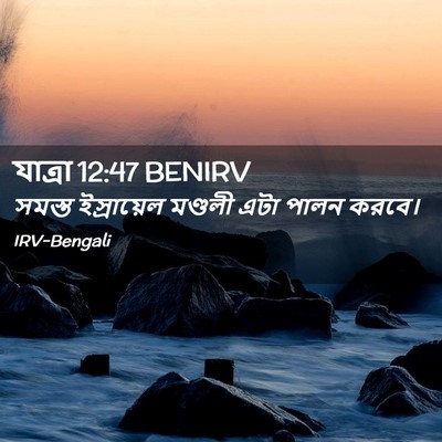 Picture 02 - যাত্ৰা 12:47 BENIRV - সমস্ত ইস্রায়েল - Bible Verse Picture
