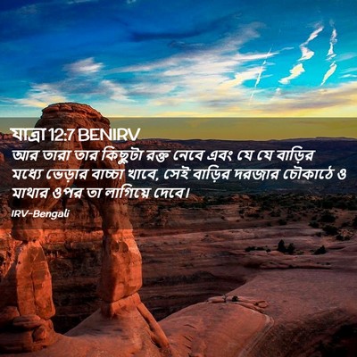 Picture 02 - যাত্ৰা 12:7 BENIRV - আর তারা তার কিছুটা - Bible Verse Picture