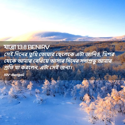 Picture 02 - যাত্ৰা 13:8 BENIRV - সেই দিনের তুমি - Bible Verse Picture