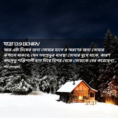 Picture 02 - যাত্ৰা 13:9 BENIRV - আর এটা চিহ্নের - Bible Verse Picture