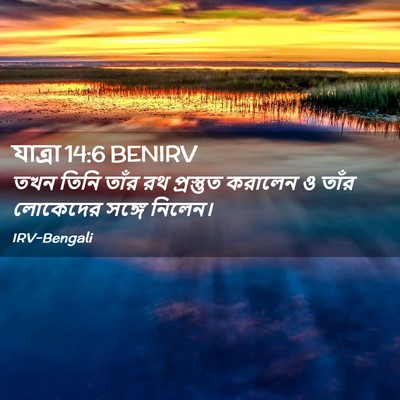 Picture 02 - যাত্ৰা 14:6 BENIRV - তখন তিনি তাঁর রথ - Bible Verse Picture