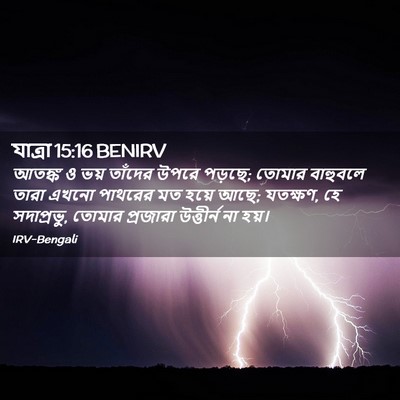 Picture 02 - যাত্ৰা 15:16 BENIRV - আতঙ্ক ও ভয় তাঁদের - Bible Verse Picture