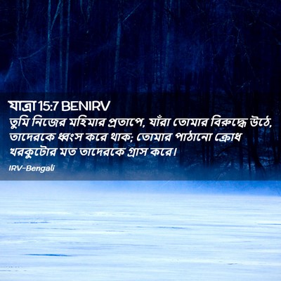 Picture 02 - যাত্ৰা 15:7 BENIRV - তুমি নিজের মহিমার - Bible Verse Picture
