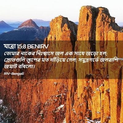 Picture 02 - যাত্ৰা 15:8 BENIRV - তোমার নাকের - Bible Verse Picture