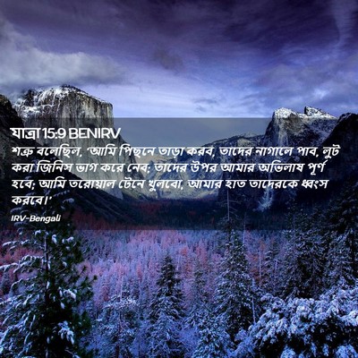 Picture 02 - যাত্ৰা 15:9 BENIRV - শত্রু বলেছিল, ‘আমি - Bible Verse Picture