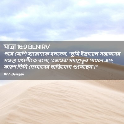 Picture 02 - যাত্ৰা 16:9 BENIRV - পরে মোশি হারোণকে - Bible Verse Picture
