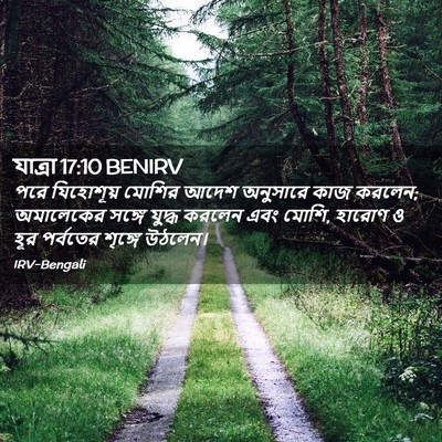 Picture 02 - যাত্ৰা 17:10 BENIRV - পরে যিহোশূয় - Bible Verse Picture
