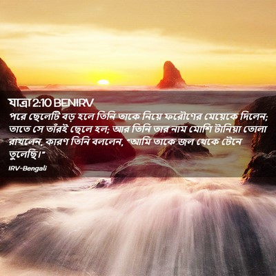 Picture 02 - যাত্ৰা 2:10 BENIRV - পরে ছেলেটি বড় হলে - Bible Verse Picture