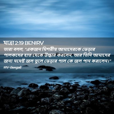 Picture 02 - যাত্ৰা 2:19 BENIRV - তারা বলল, “একজন - Bible Verse Picture