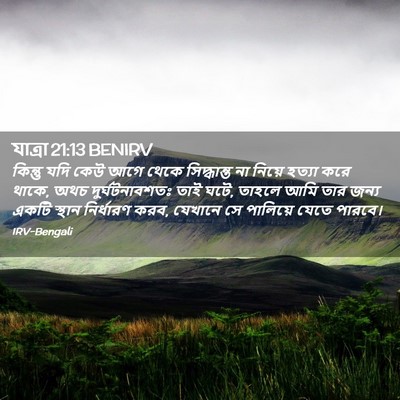 Picture 02 - যাত্ৰা 21:13 BENIRV - কিন্তু যদি কেউ আগে - Bible Verse Picture