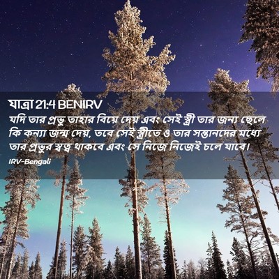 Picture 02 - যাত্ৰা 21:4 BENIRV - যদি তার প্রভু - Bible Verse Picture