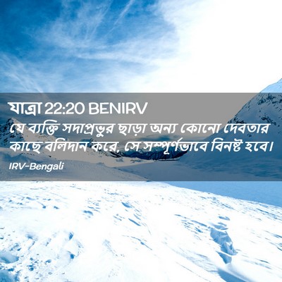 Picture 02 - যাত্ৰা 22:20 BENIRV - যে ব্যক্তি - Bible Verse Picture