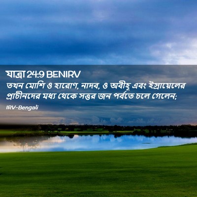 Picture 02 - যাত্ৰা 24:9 BENIRV - তখন মোশি ও হারোণ, - Bible Verse Picture