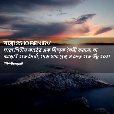 Picture 02 - যাত্ৰা 25:10 BENIRV - তারা শিটীম কাঠের - Bible Verse Picture