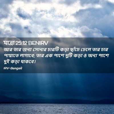 Picture 02 - যাত্ৰা 25:12 BENIRV - আর তার জন্য সোনার - Bible Verse Picture