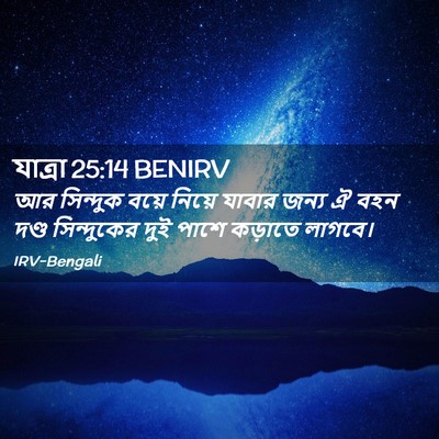 Picture 02 - যাত্ৰা 25:14 BENIRV - আর সিন্দুক বয়ে - Bible Verse Picture