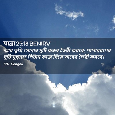 Picture 02 - যাত্ৰা 25:18 BENIRV - আর তুমি সোনার দুটি - Bible Verse Picture