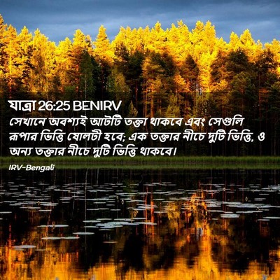 Picture 02 - যাত্ৰা 26:25 BENIRV - সেখানে অবশ্যই - Bible Verse Picture