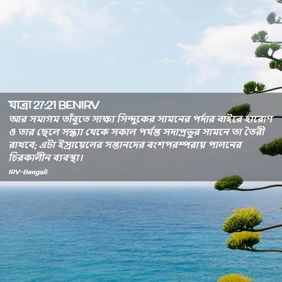 Picture 02 - যাত্ৰা 27:21 BENIRV - আর সমাগম তাঁবুতে - Bible Verse Picture
