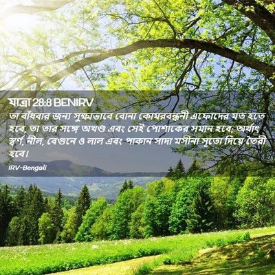 Picture 02 - যাত্ৰা 28:8 BENIRV - তা বাঁধবার জন্য - Bible Verse Picture