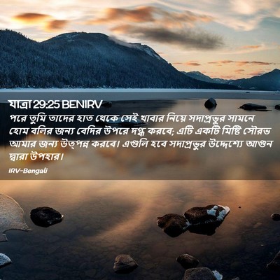 Picture 02 - যাত্ৰা 29:25 BENIRV - পরে তুমি তাদের হাত - Bible Verse Picture