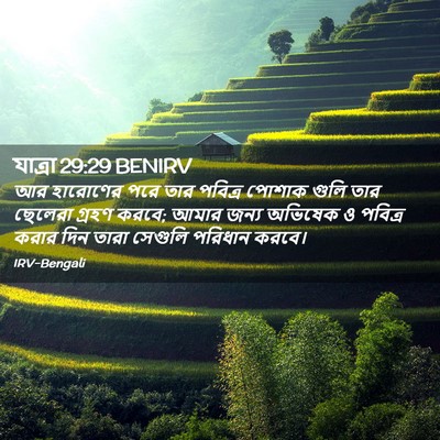 Picture 02 - যাত্ৰা 29:29 BENIRV - আর হারোণের পরে তার - Bible Verse Picture