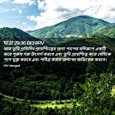 Picture 02 - যাত্ৰা 29:36 BENIRV - আর তুমি প্রতিদিন - Bible Verse Picture