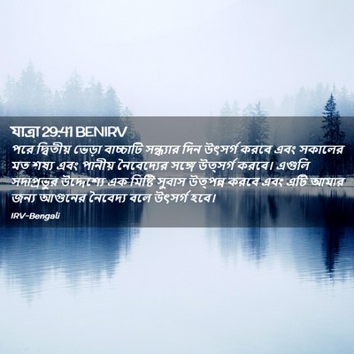 Picture 02 - যাত্ৰা 29:41 BENIRV - পরে দ্বিতীয় - Bible Verse Picture