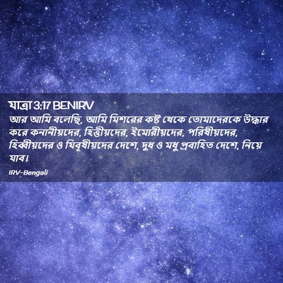 Picture 02 - যাত্ৰা 3:17 BENIRV - আর আমি বলেছি, আমি - Bible Verse Picture