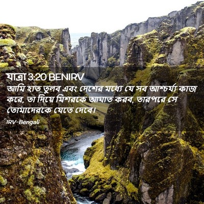 Picture 02 - যাত্ৰা 3:20 BENIRV - আমি হাত তুলব এবং - Bible Verse Picture