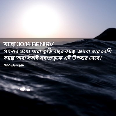 Picture 02 - যাত্ৰা 30:14 BENIRV - গণনার মধ্যে যারা - Bible Verse Picture