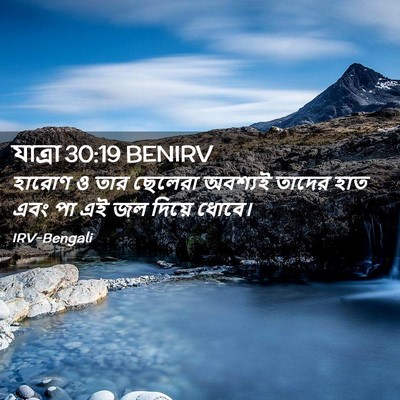 Picture 02 - যাত্ৰা 30:19 BENIRV - হারোণ ও তার ছেলেরা - Bible Verse Picture
