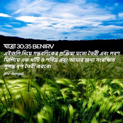 Picture 02 - যাত্ৰা 30:35 BENIRV - এইগুলি দিয়ে - Bible Verse Picture