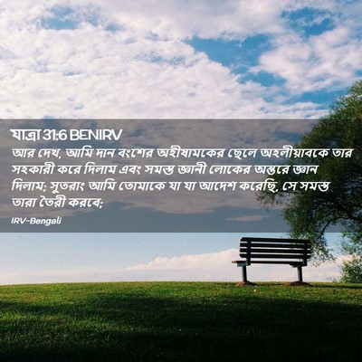 Picture 02 - যাত্ৰা 31:6 BENIRV - আর দেখ, আমি দান - Bible Verse Picture