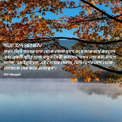 Picture 02 - যাত্ৰা 32:4 BENIRV - তখন তিনি তাদের হাত - Bible Verse Picture