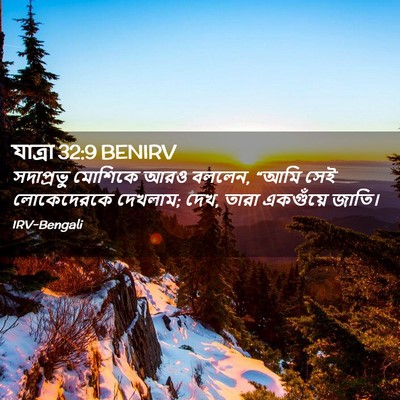 Picture 02 - যাত্ৰা 32:9 BENIRV - সদাপ্রভু মোশিকে - Bible Verse Picture