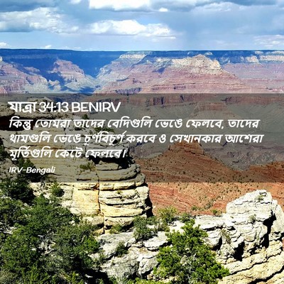 Picture 02 - যাত্ৰা 34:13 BENIRV - কিন্তু তোমরা - Bible Verse Picture