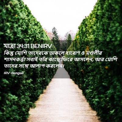 Picture 02 - যাত্ৰা 34:31 BENIRV - কিন্তু মোশি - Bible Verse Picture